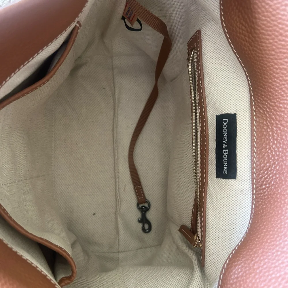 Dooney & Bourke Shoulder Logo Lock Sack with Gold Hardware. - Picture 6 of 6